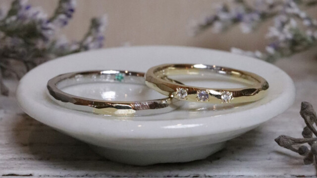 指輪の一部を入れ替えた結婚指輪
