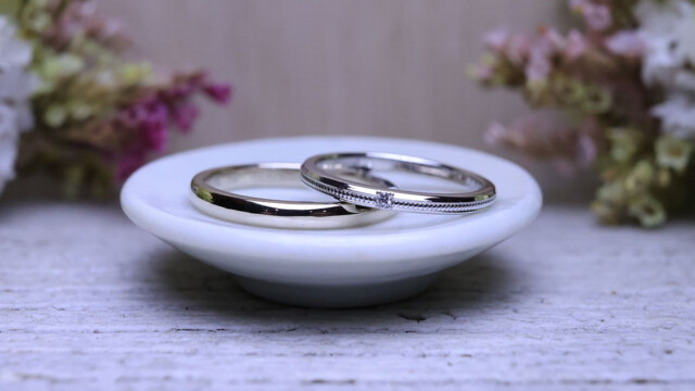 ミル打ち　結婚指輪　手作り